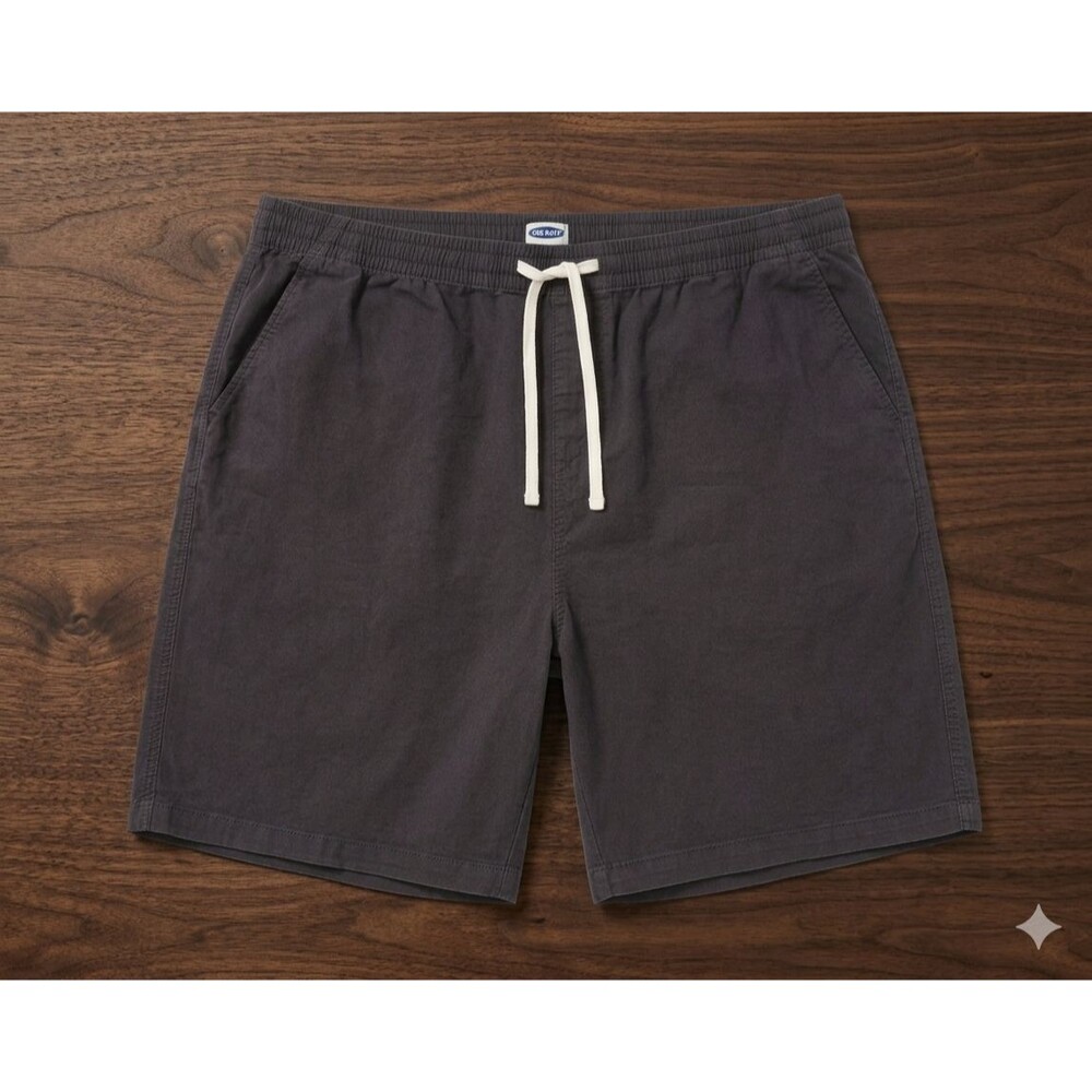 Old Navy Men XXL Shorts Elastic Waist Drawstring Black Casual Lightweight Summer
